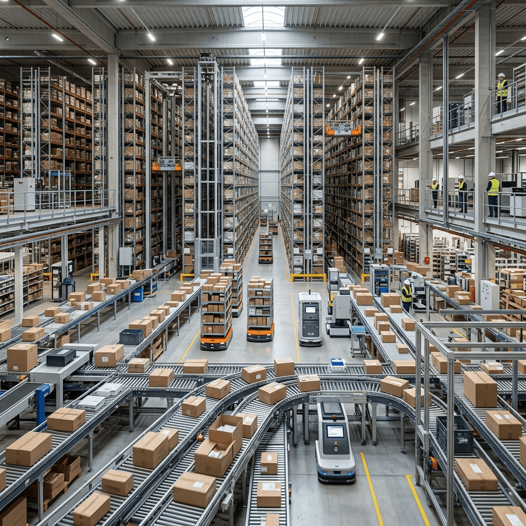 Modern automated warehouse utilizing digital inventory management practices