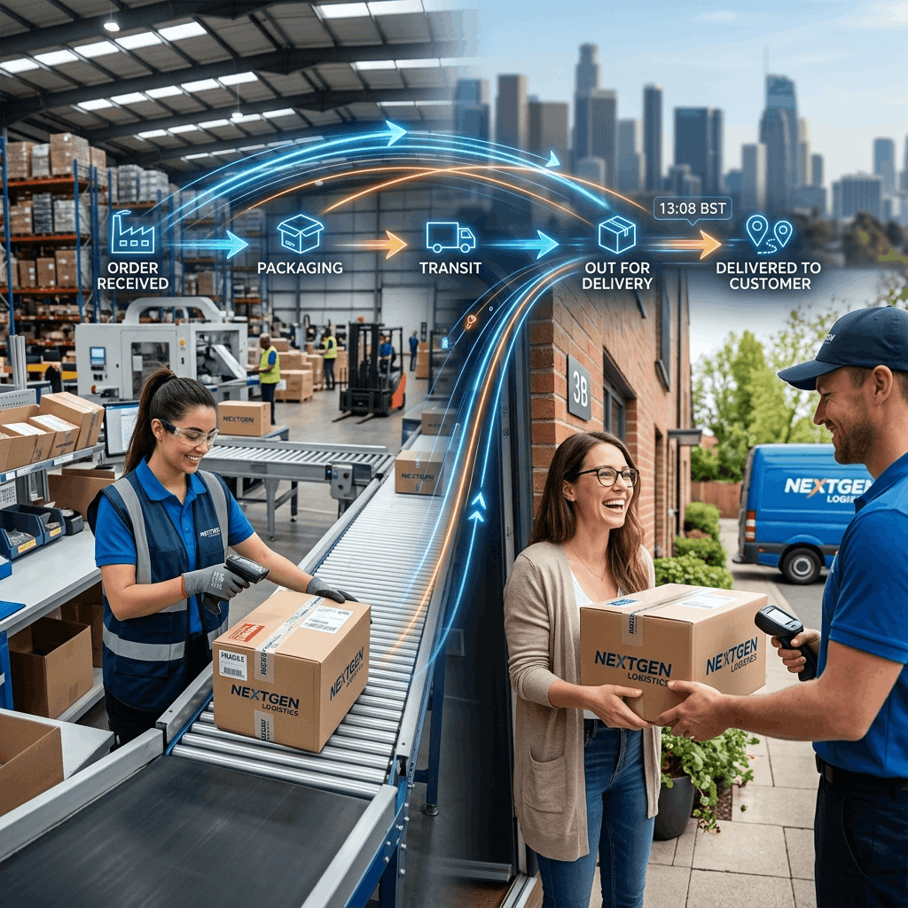 Indian supply chain showing seamless product transfer from vendor warehouse directly to customer delivery