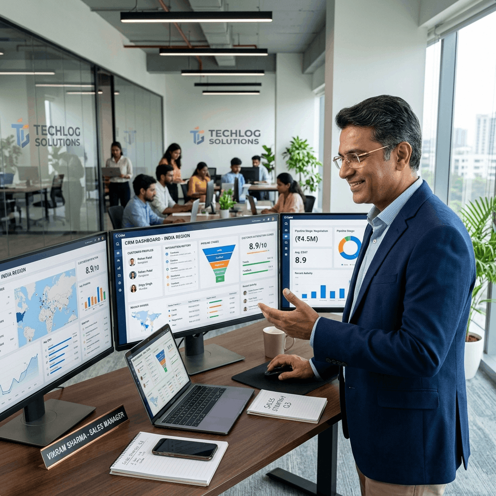 Modern Customer Relationship Management dashboard highlighting sales pipelines and client interaction analytics